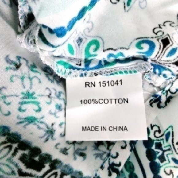 Zhu Ulma Paisley Wrap Pants Set Aqua Blue XS - Picture 5 of 9